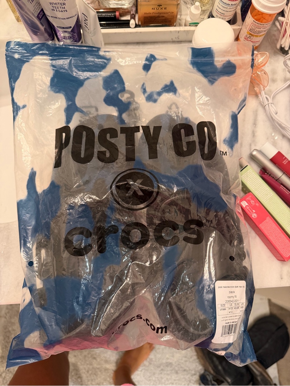 CROCS Black Post Malone Duet Max Clog - Roomy Fit